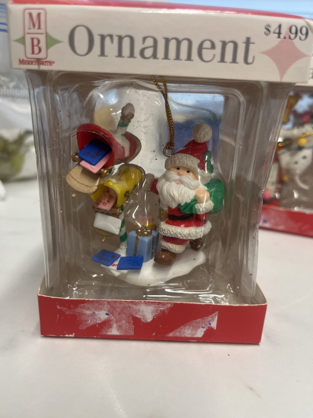 Merry Brite Santa ornament