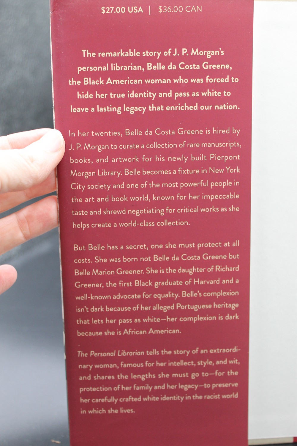 Hardcover THE PERSONAL LIBRARIAN by Marie Benedict/Victoria Christopher Murray