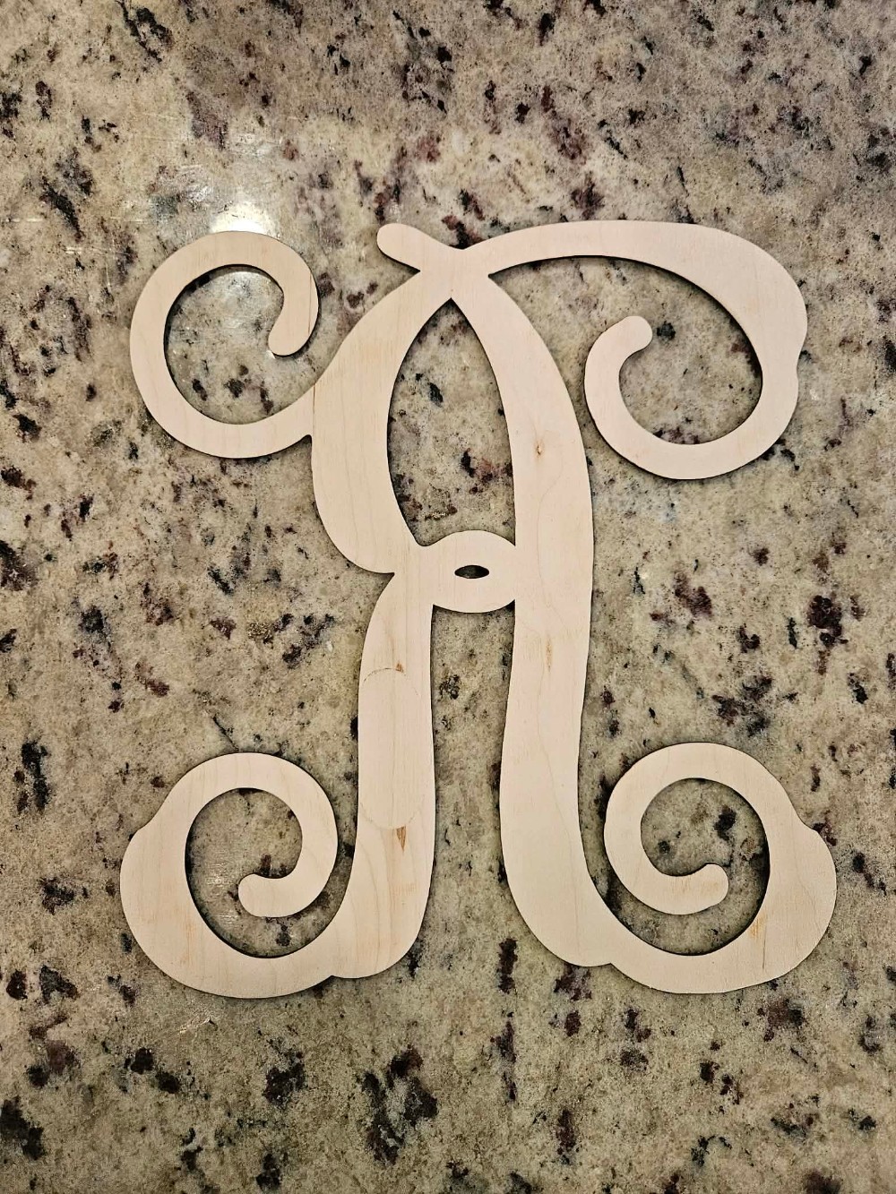 11.5 in Laser Cut Unfinished Wood Letter R