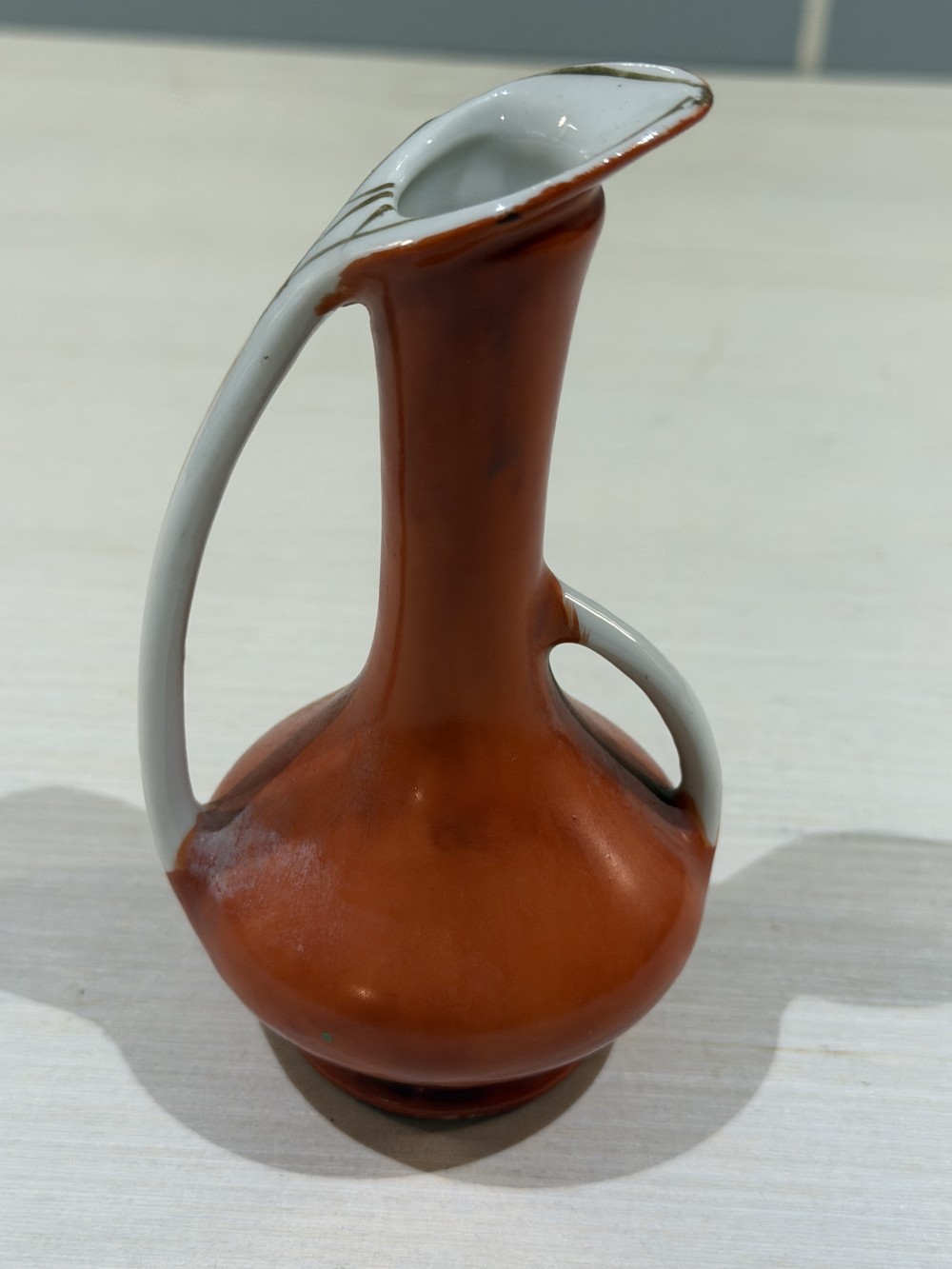Vintage Hand-Painted Japanese Ewer Vase