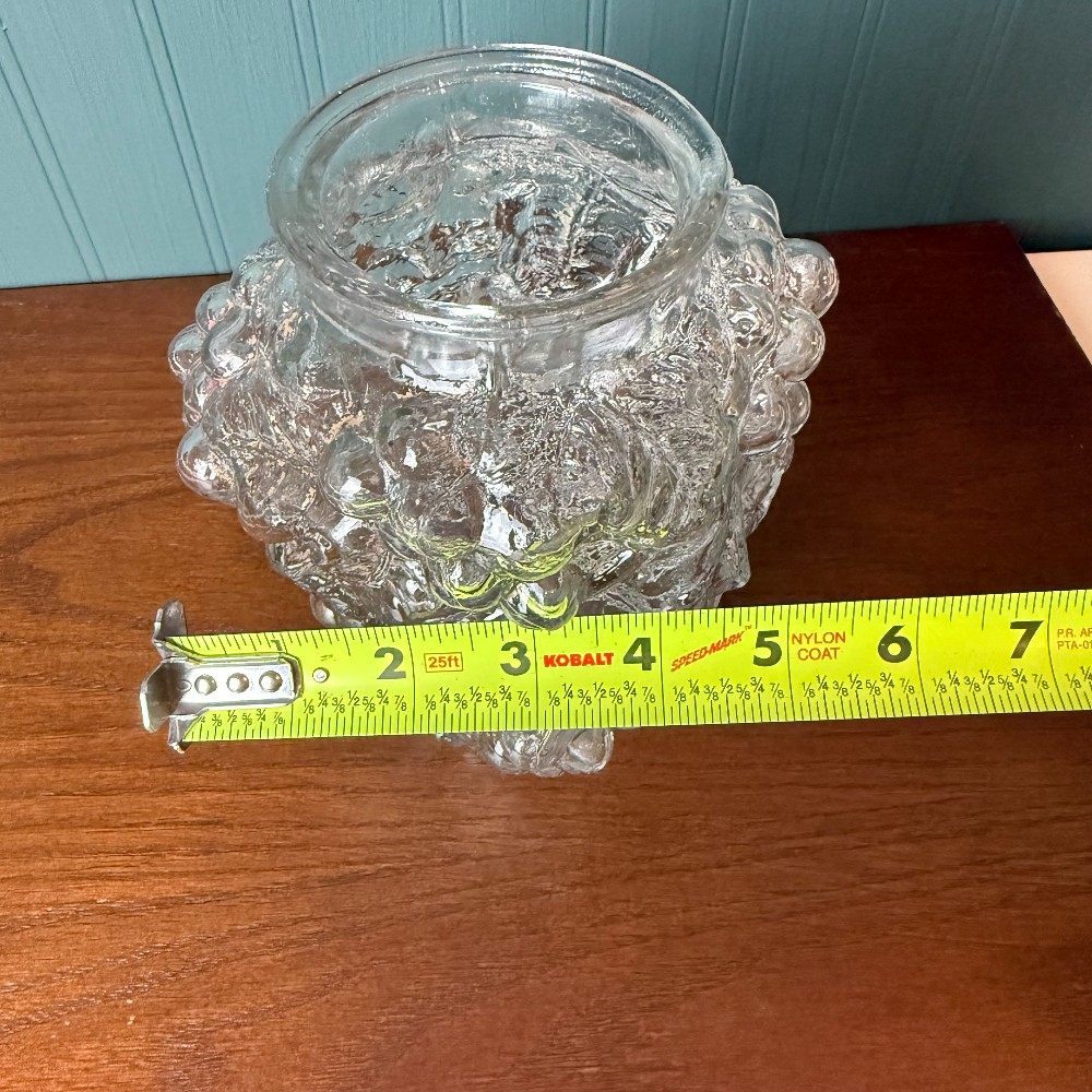 Antique Goofus Glass Grape Cluster Vase, Early 1900s