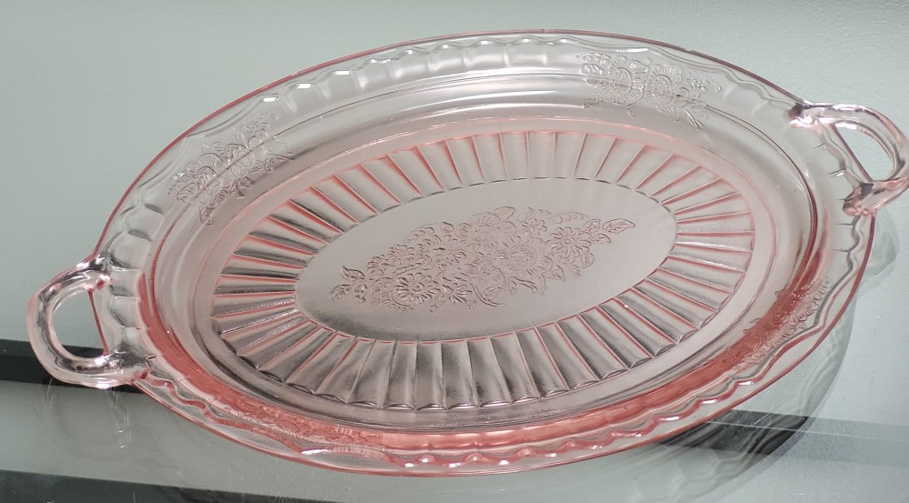 VTG Anchor Hocking Mayfair 30s glass platter