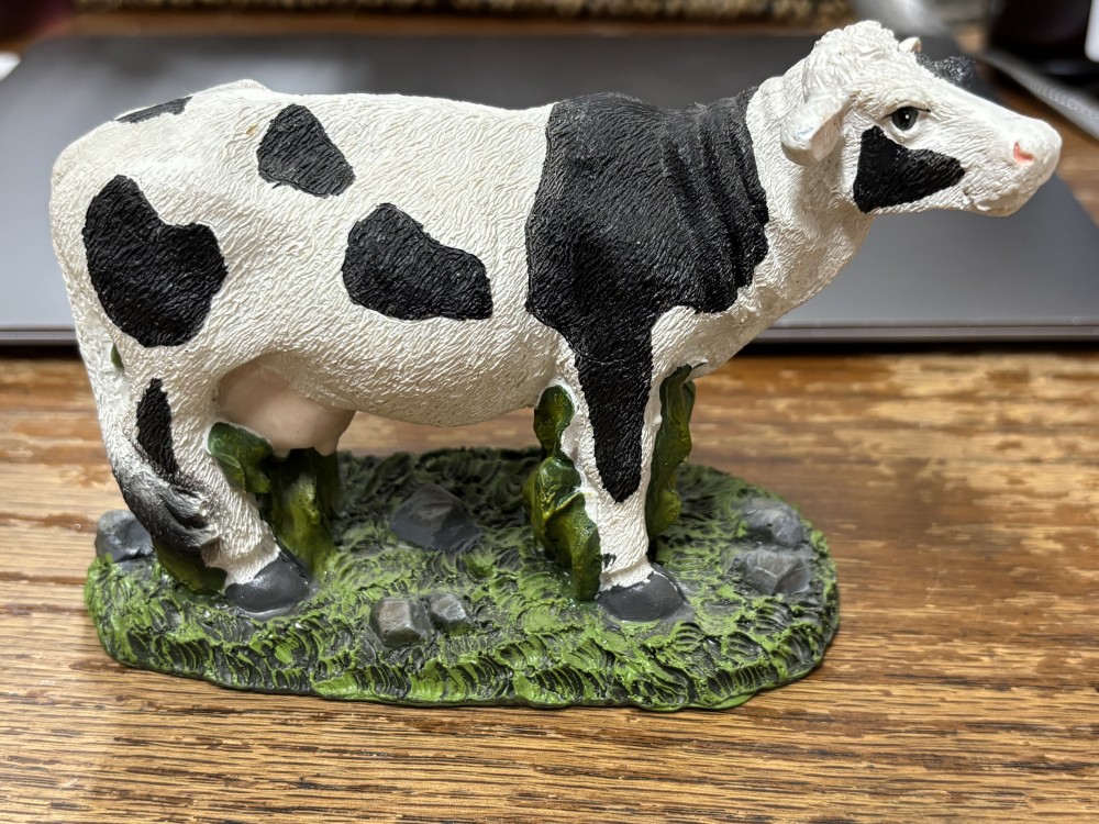 Jubilee Giftware Standing Holstein Cow Figurine on Grass Base