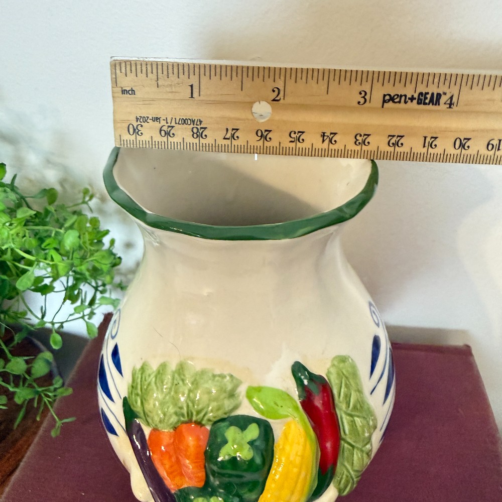 Ceramic Vegetable Motif Pitcher