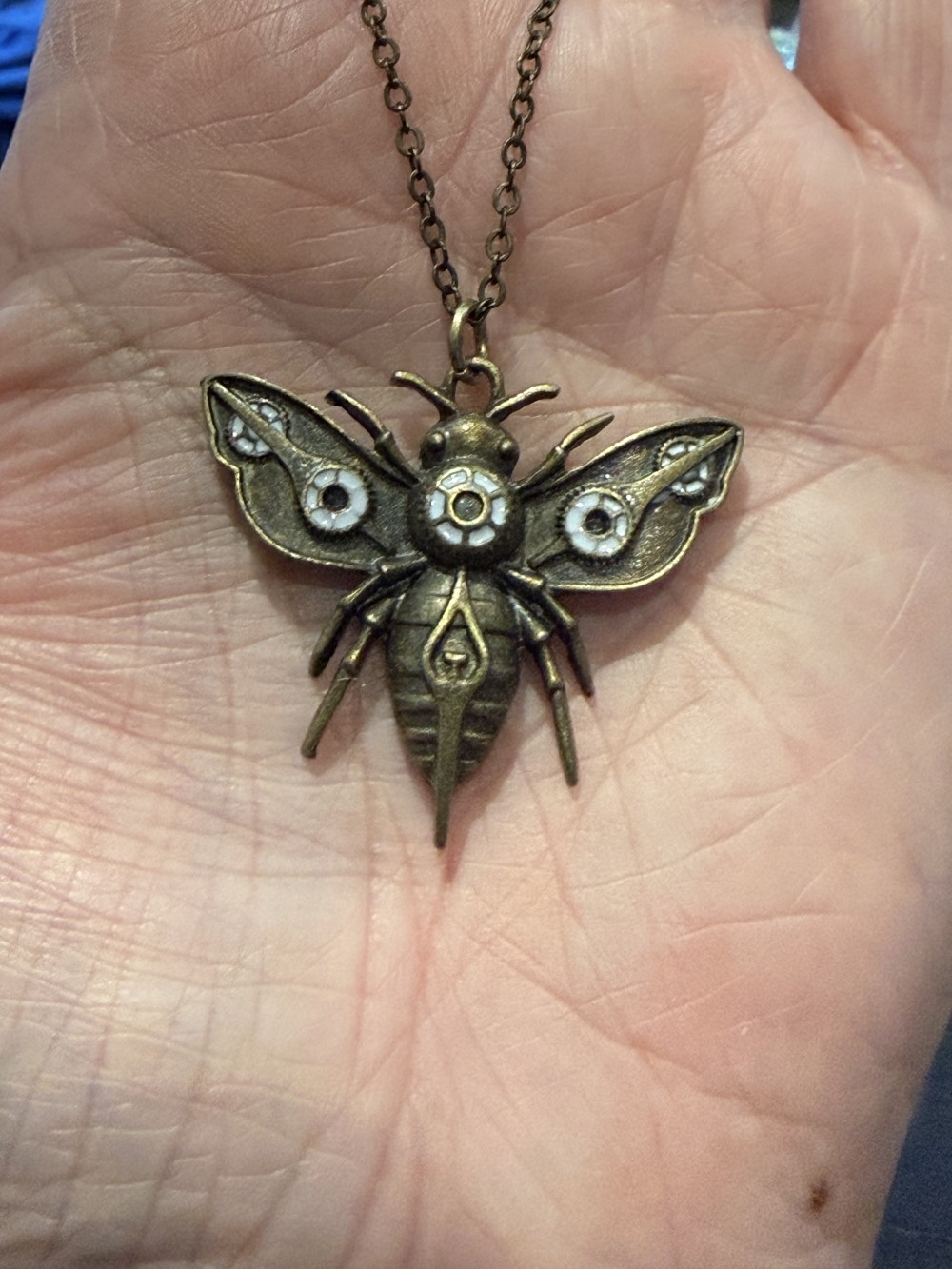 Pendant Necklace - Bronze Moth