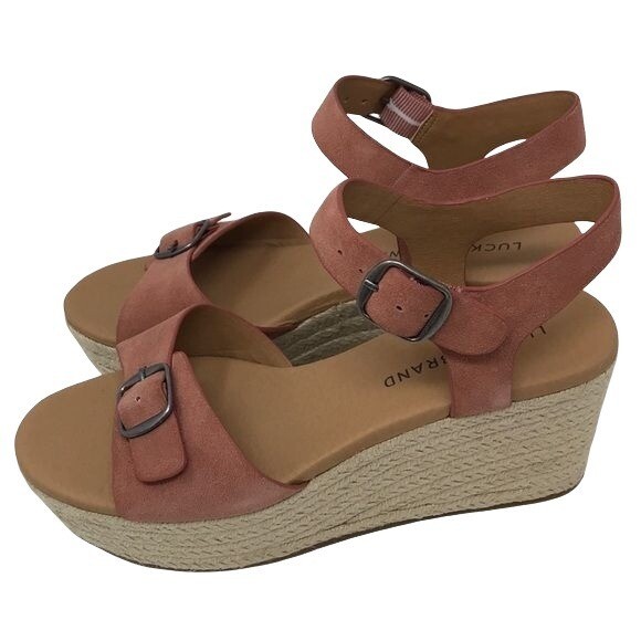 Rose Strap Wedge Sandal-Size 9M