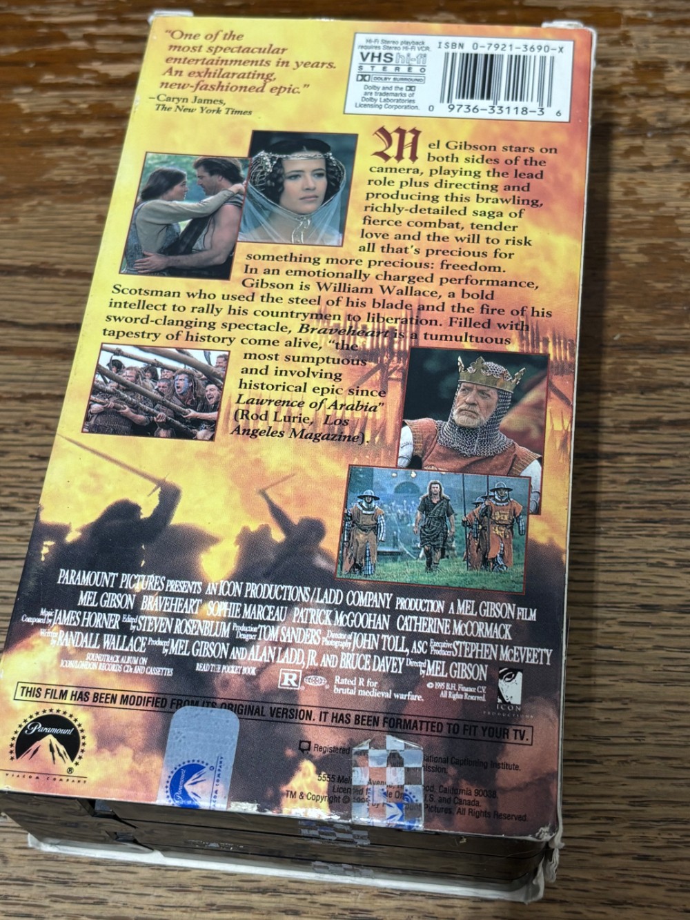 Braveheart VHS Movie 2 Tape Set Mel Gibson Paramount 1995