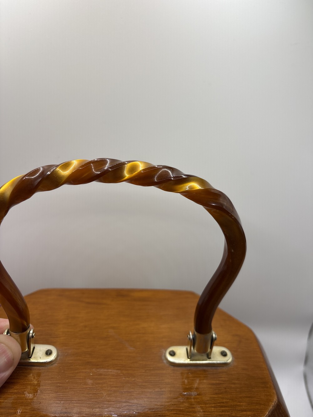 Wood Mushroom MCM Octagon Purse/Handbag