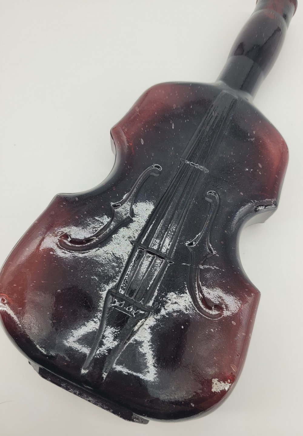 VTG 1950s Large Amethyst Violin Bottle