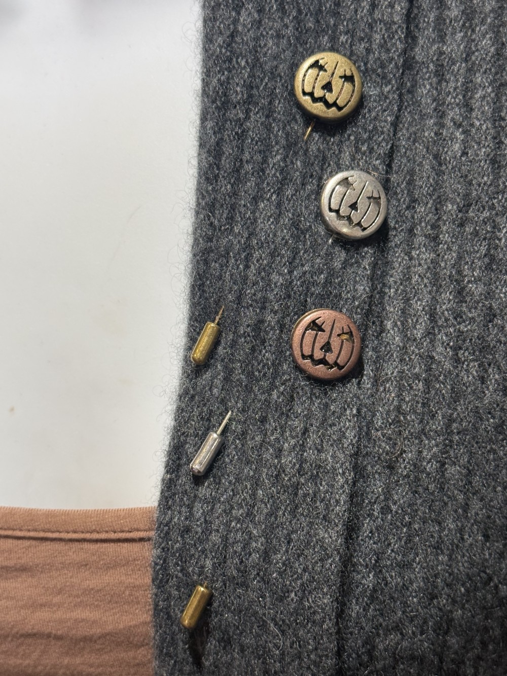 Hat Pin, Scarf Pin - Jack O Lantern,  Lapel Pin