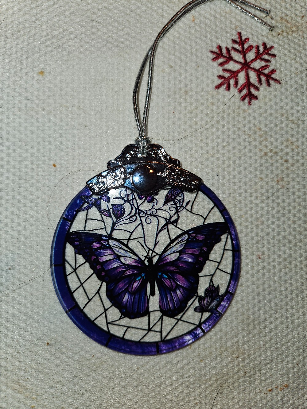 decorative purple butterfly suncatcher