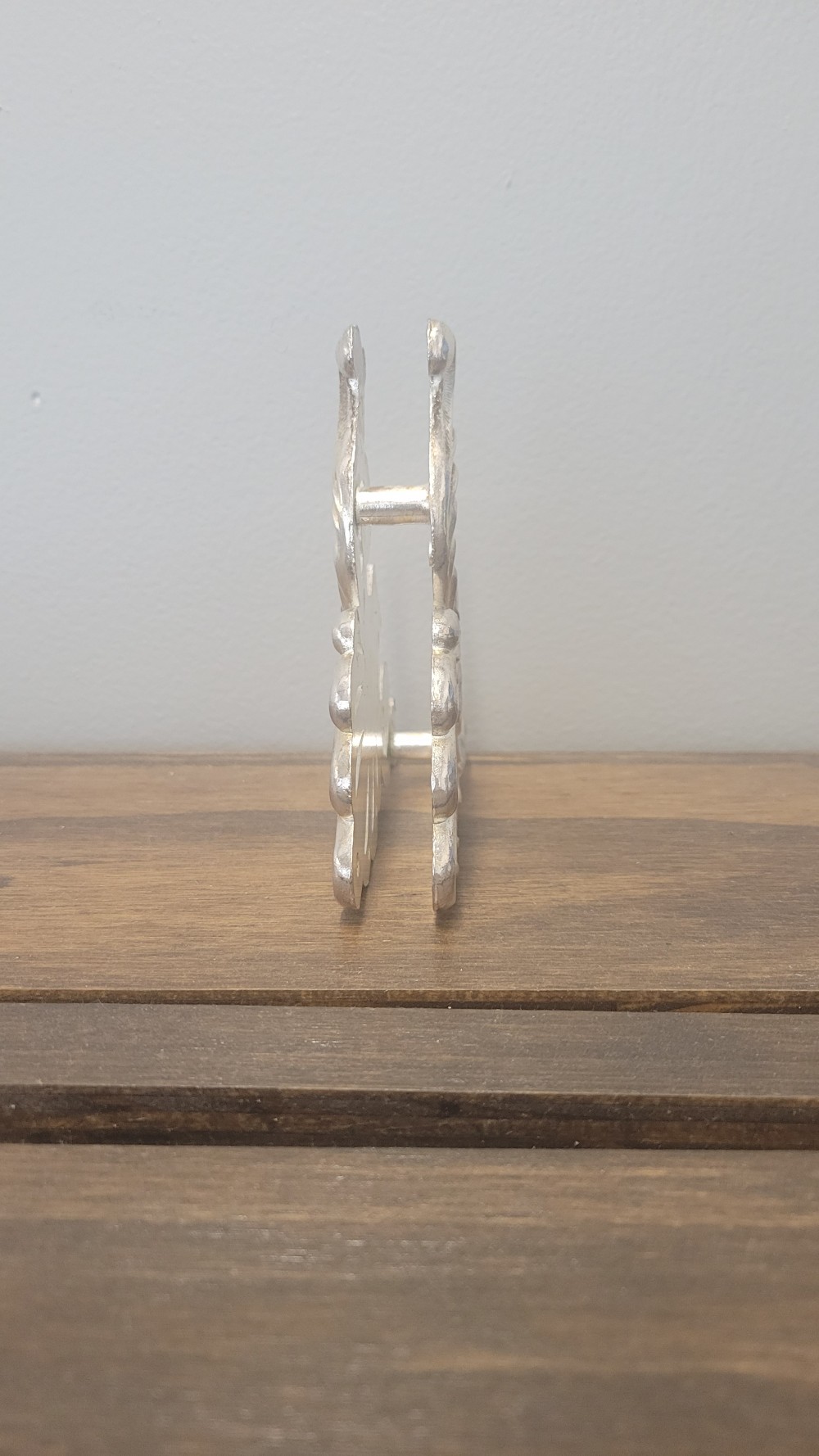Silverplate Buffet Napkin Caddy & Ornate Knife Rest