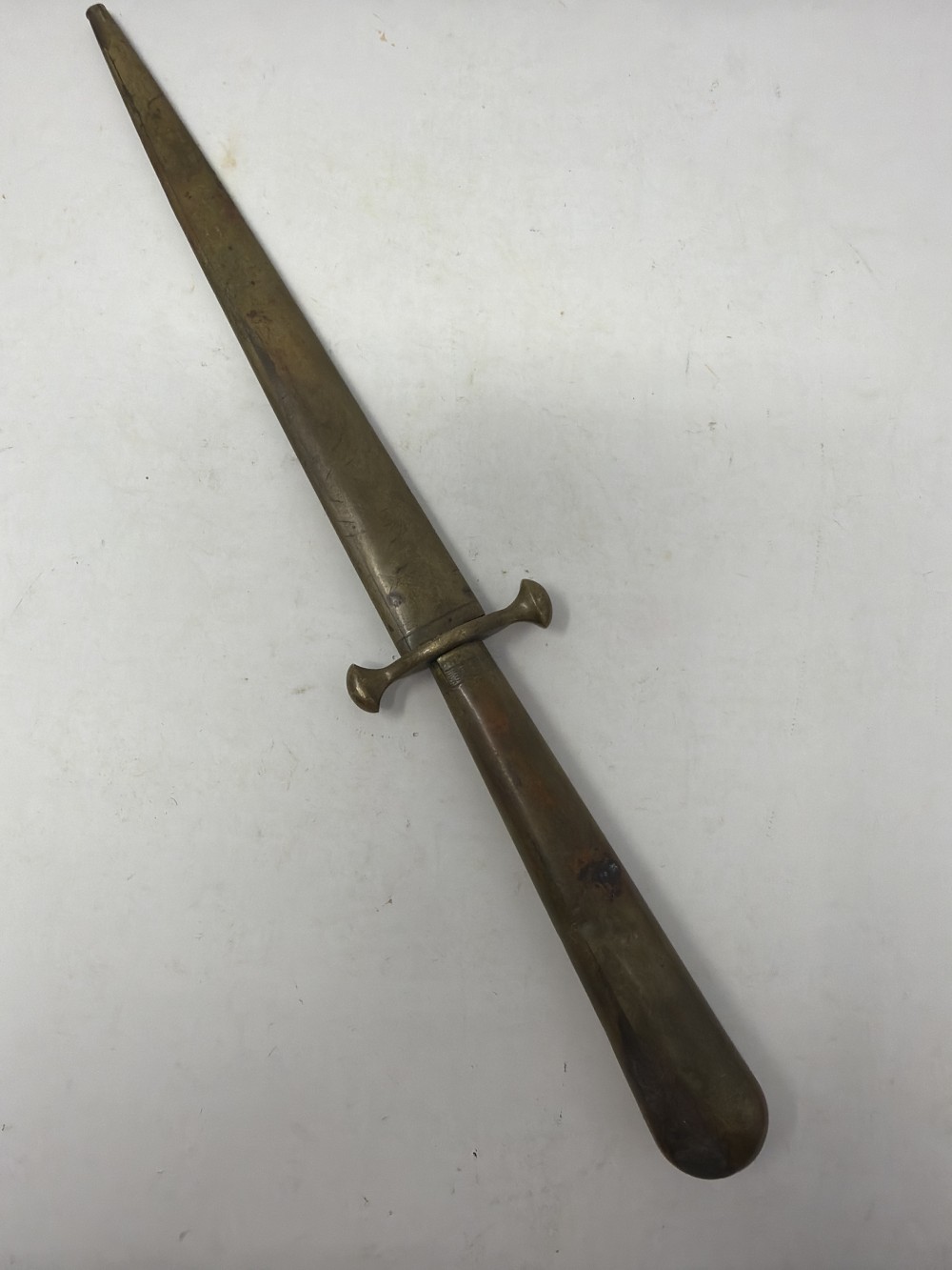 Vintage Brass Dagger Letter Opener with Scabbard