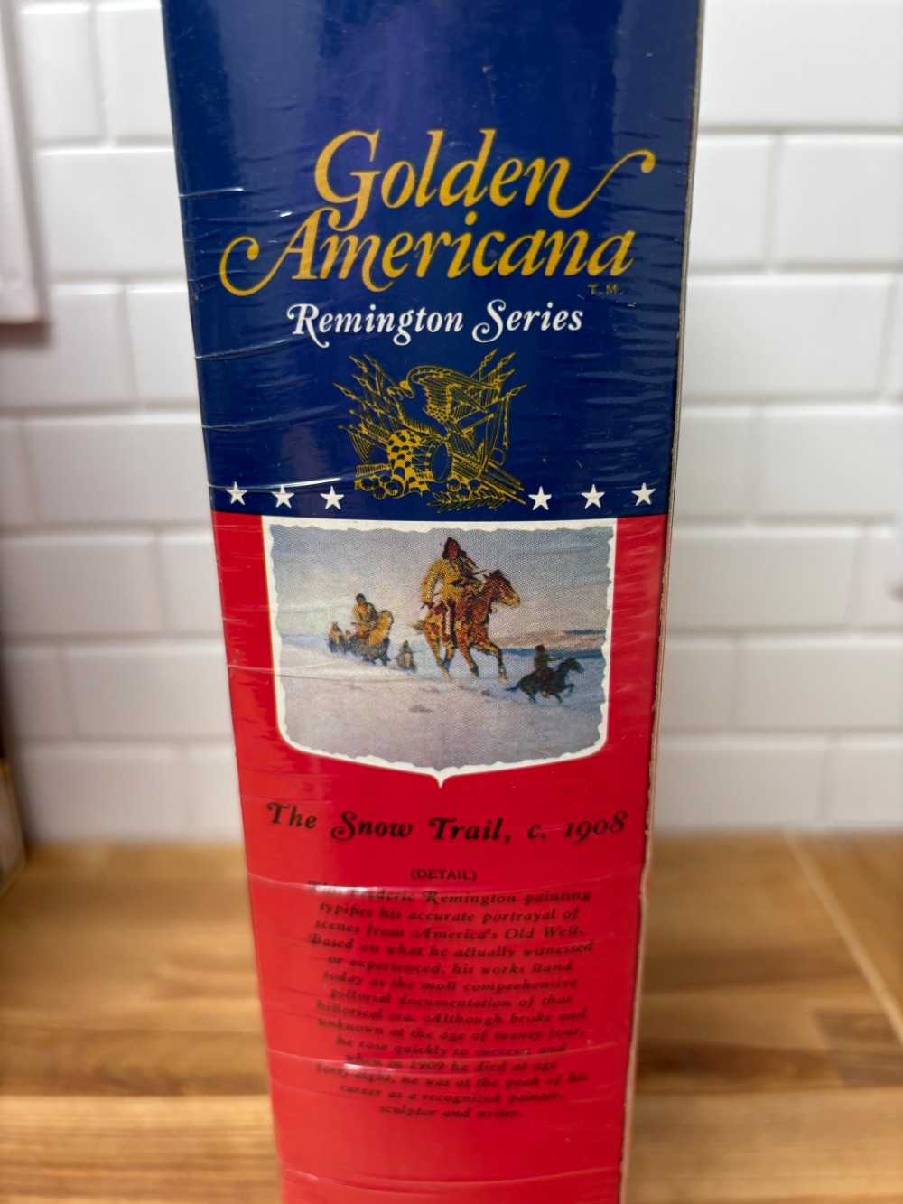 Puzzle Golden Americana The Snow Trail Frederic Remington 1000 Piece Sealed NOS