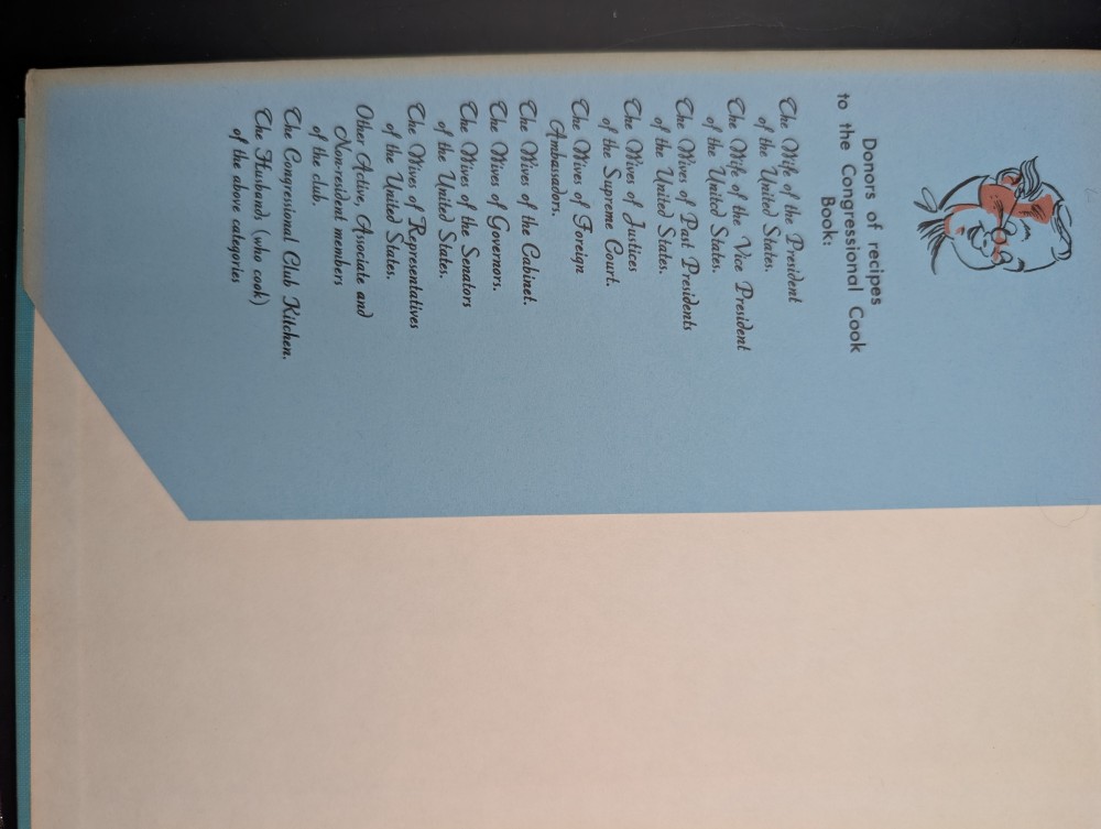 Vtg the Congressional Club Cookbook, signed by Rep. L.H. Fountain (D-NC)