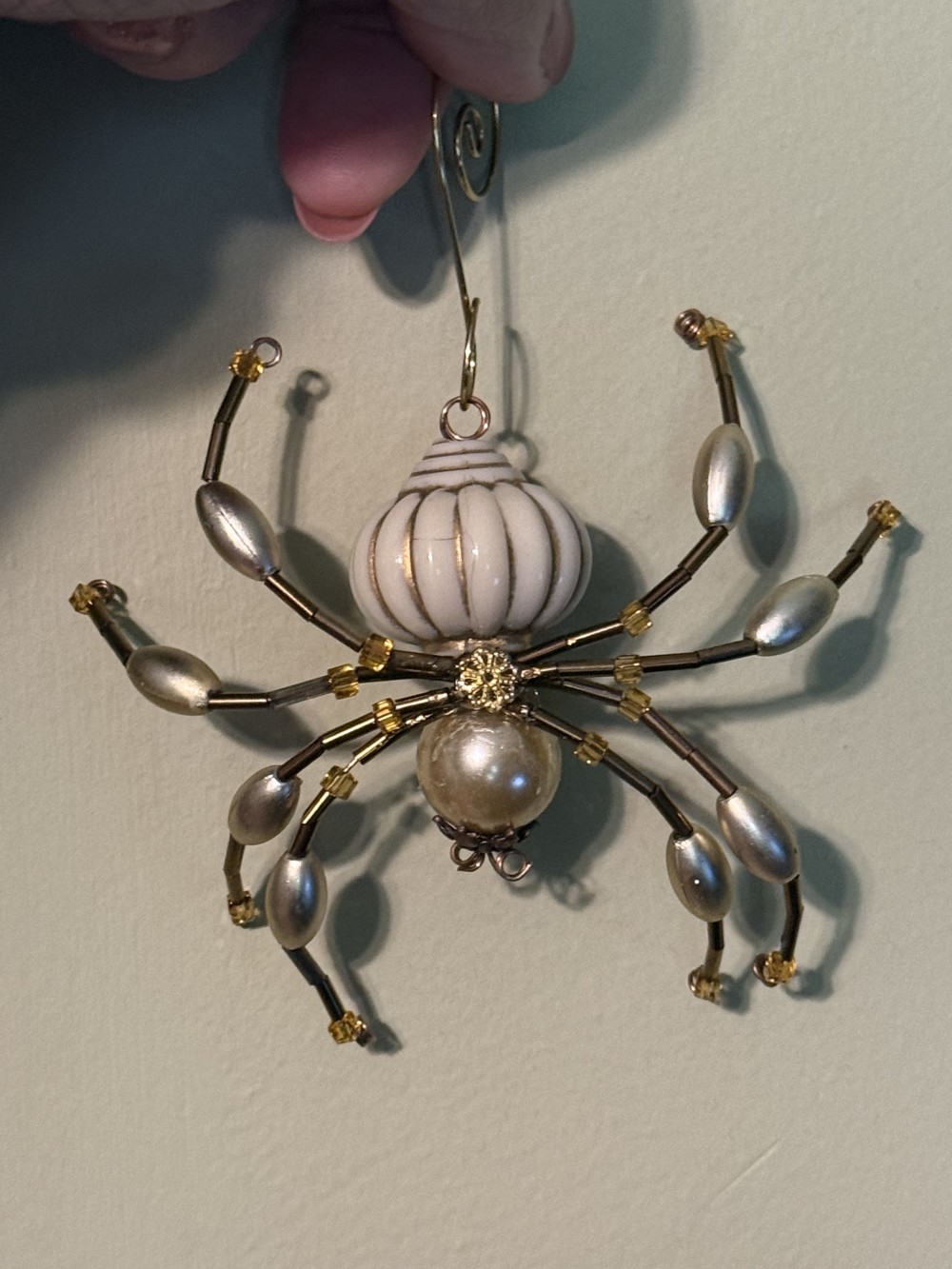 Ornament - Spider - Copper Cream and Gold