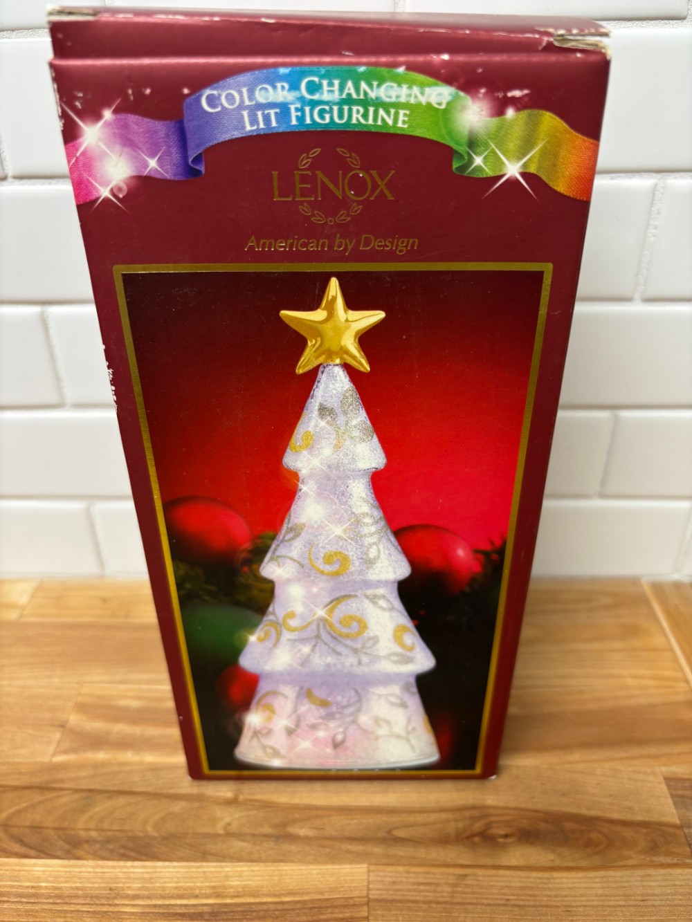 Lenox Merry & Magical Lit 8 Inch Glass Christmas Tree