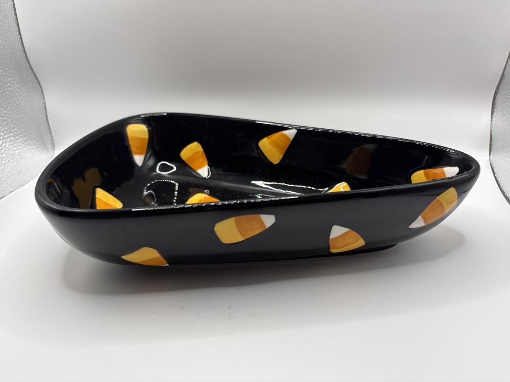 Candy Corn Ceramic Serving Dish ~10