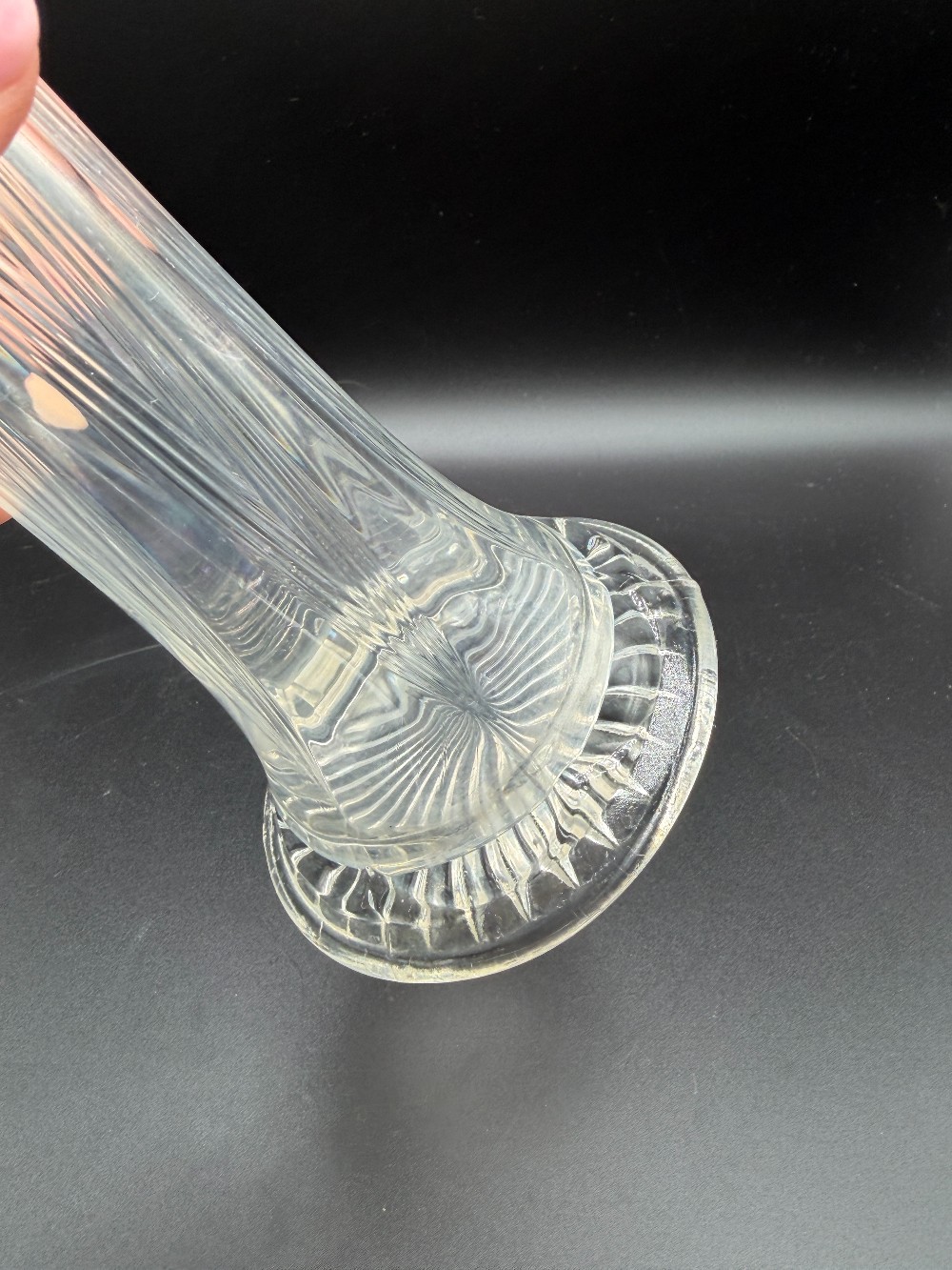 Clear Swung Glass Vase