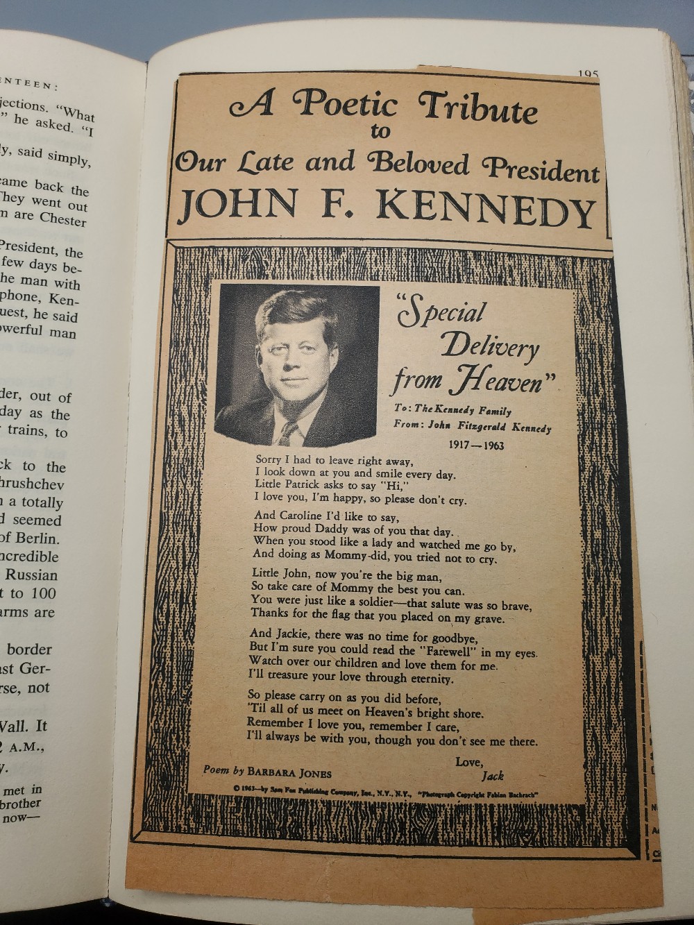 John F. Kennedy President by Hugh Sidey 1963