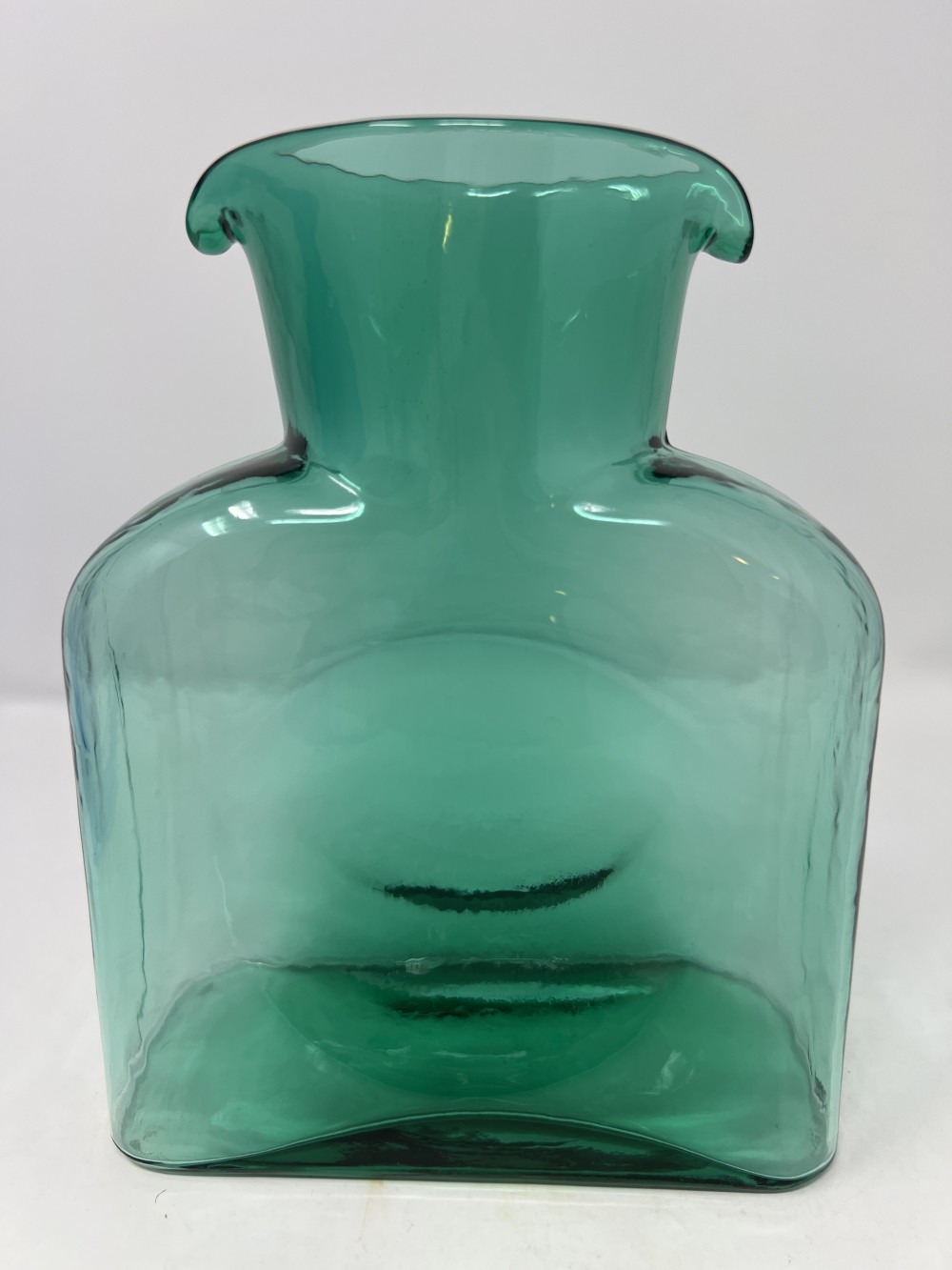Blenko Emerald Green Double Spout Water Pitcher