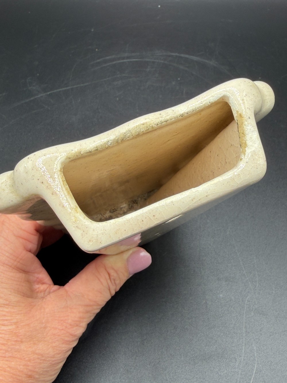 Ceramic Scissors Holder Wall Pocket Teddy Bear