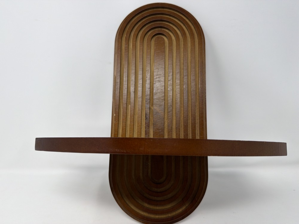 Mid-Century Style Arched Wall Shelf