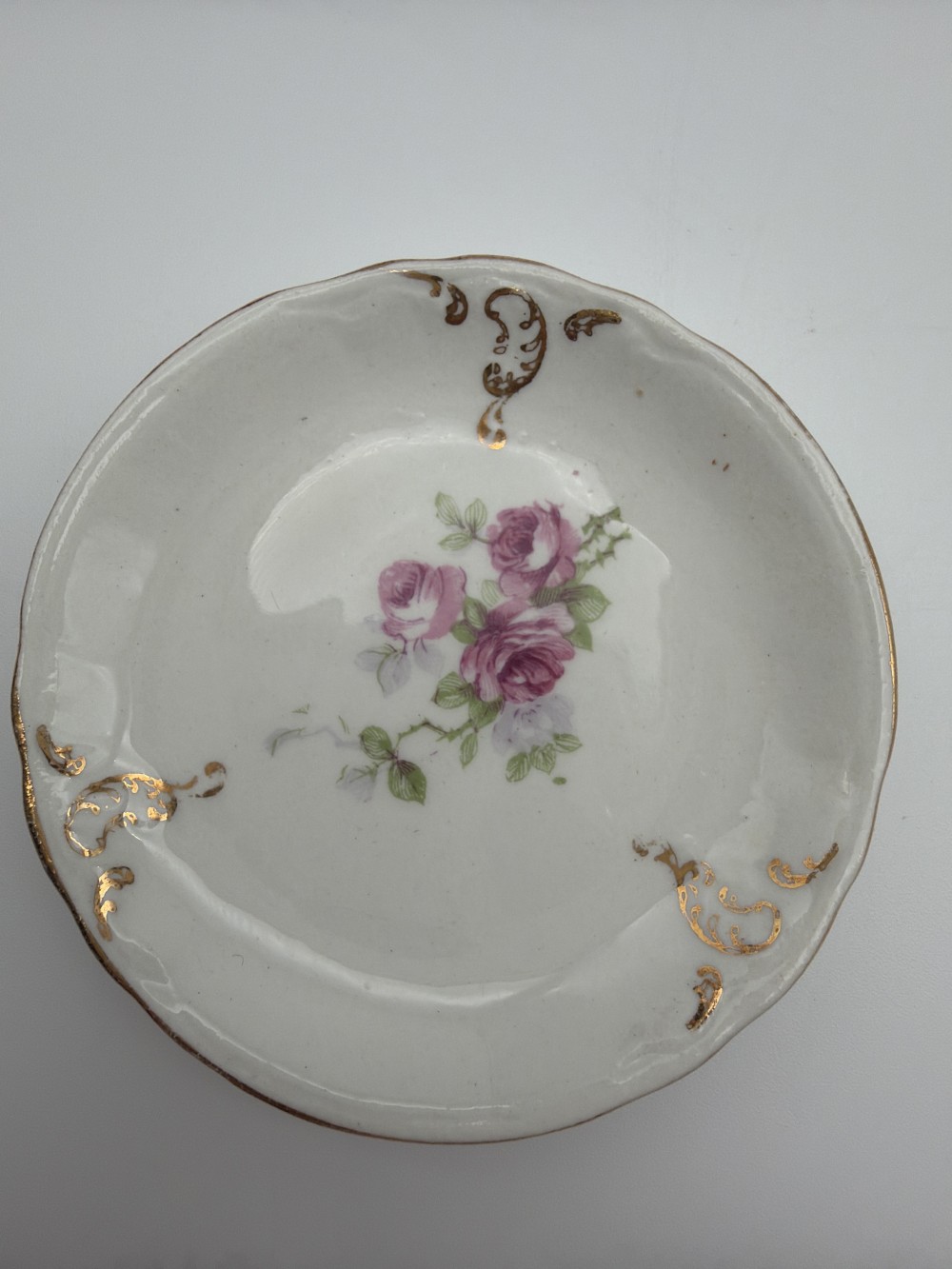 Vintage Pink Rose Butter Pat #8