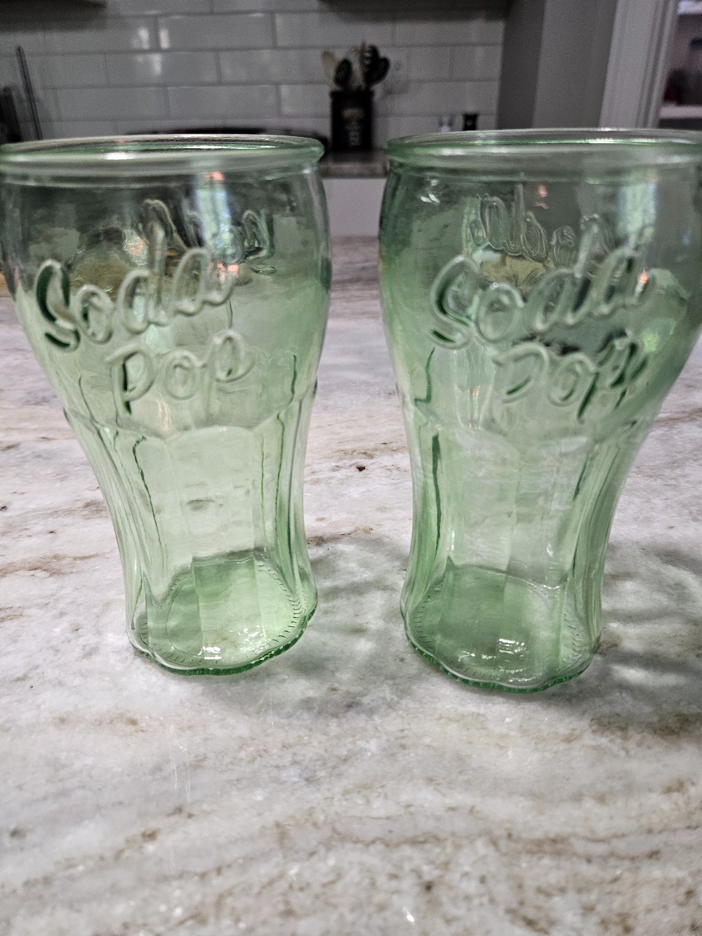 Pair of soda pop glasses