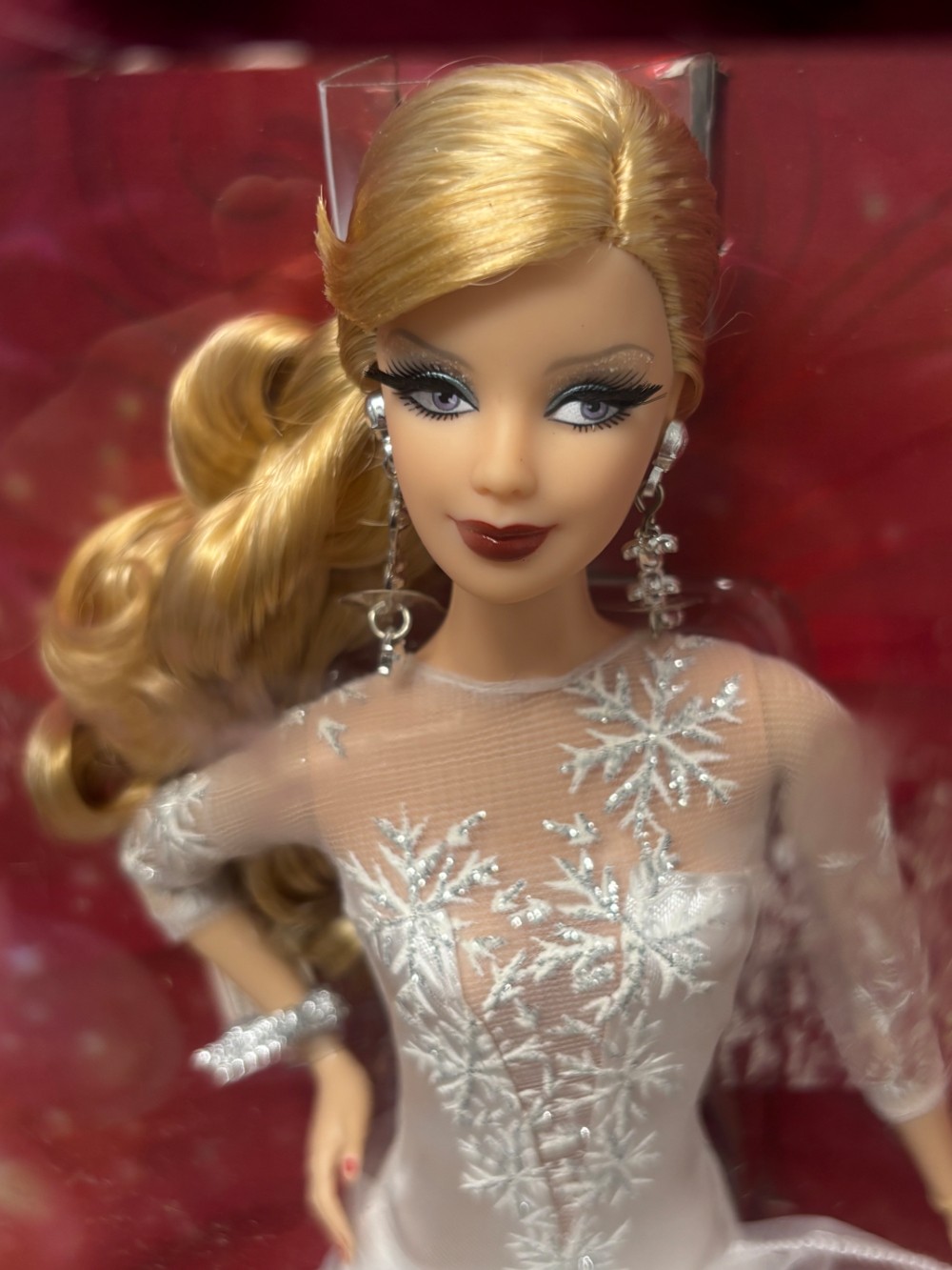 2008 Holiday Barbie 20th Anniversary Blonde Silver Snowflake Gown Mattel L9643 NIB