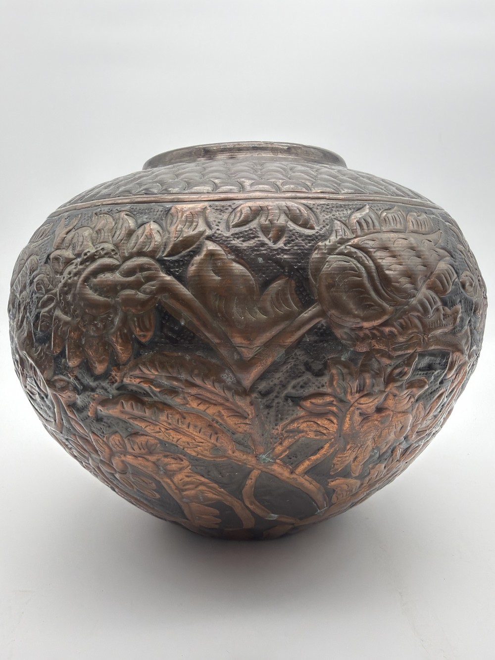 Vintage Solid Brass Floral Vase