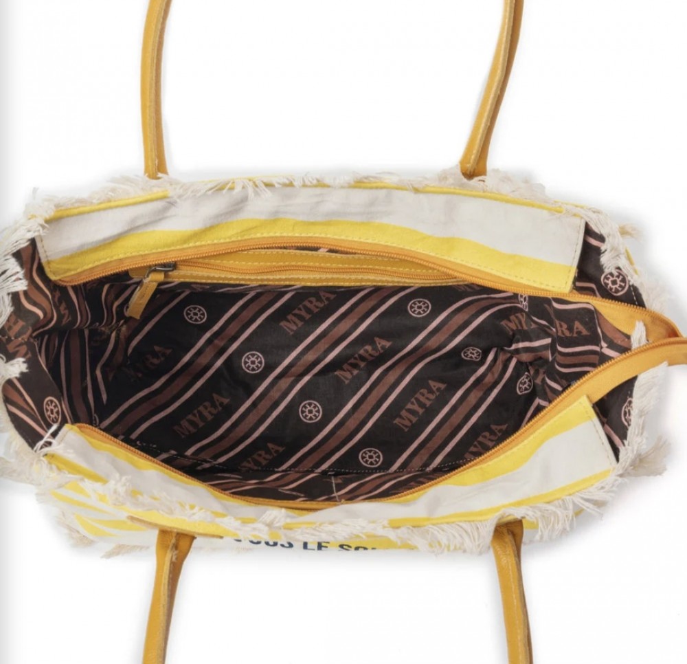 Bag Tote Myrabag Saint Tropez Yellow Stripe