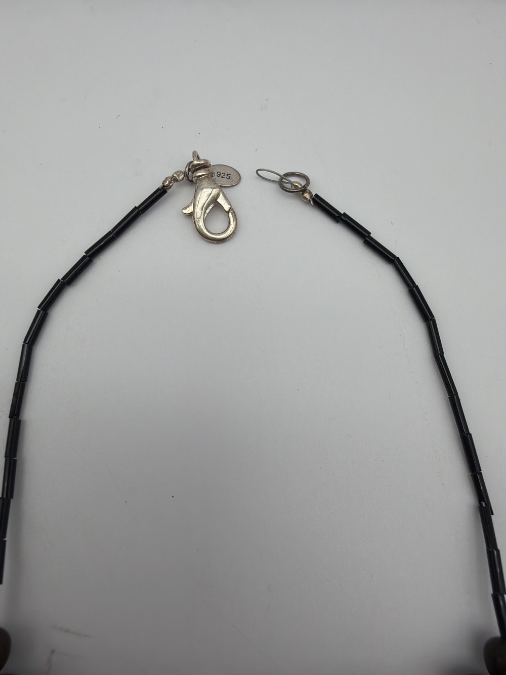 Beaded Necklace with African-Style Mask Pendant