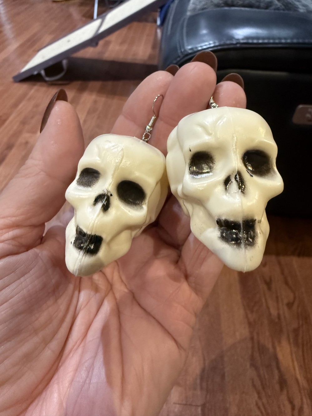 Earrings - Large Skulls 3D Plastic