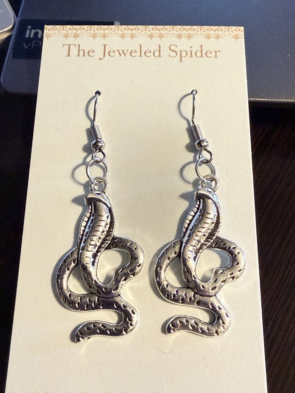 Earrings - Cobra in Silver Snake, Serpent, Snakes, Serpents