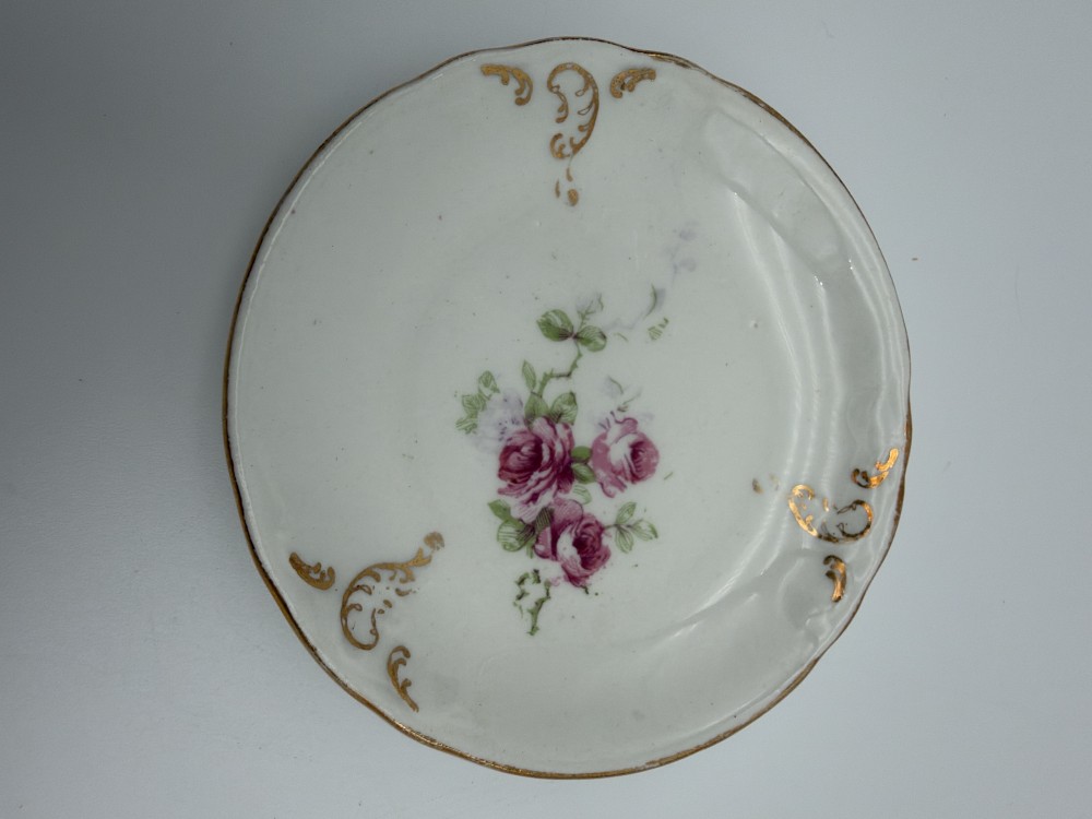 Vintage Pink Rose Butter Pat #1