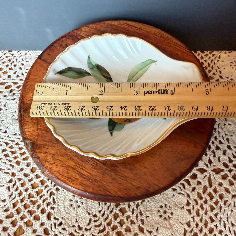 Royal Worcester Evesham Gold Shell Dish