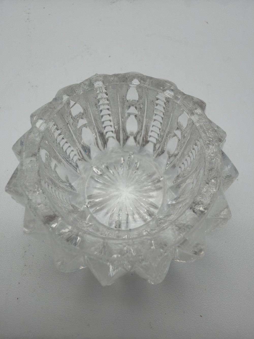 Vintage Pressed Glass Open Salt Cellar