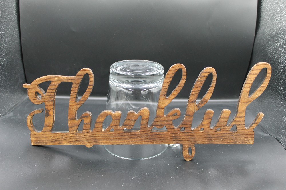 Rustic wooden THANKFUL sign