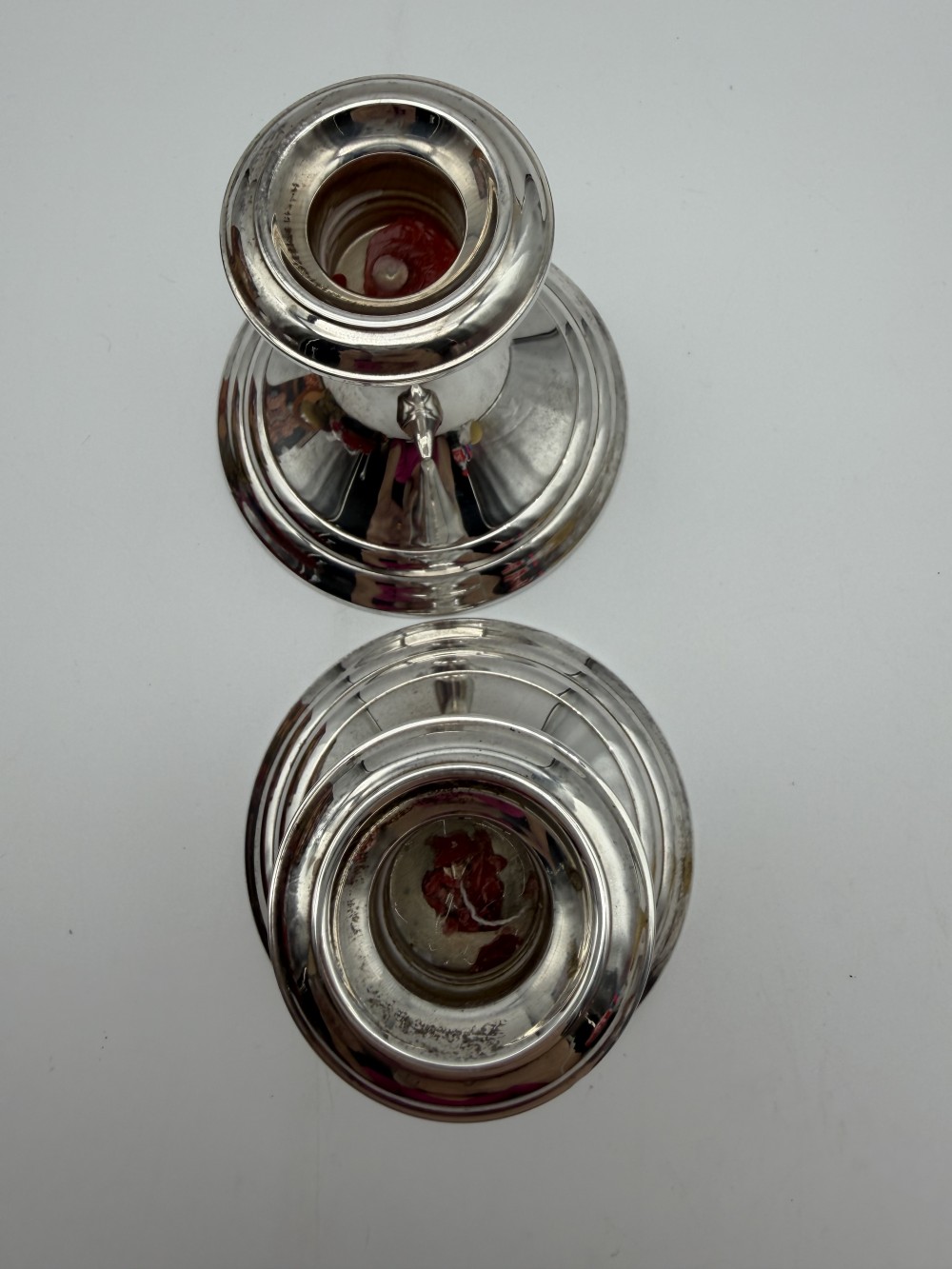 Vtg  Gorham Sterling Silver Candlestick Pair