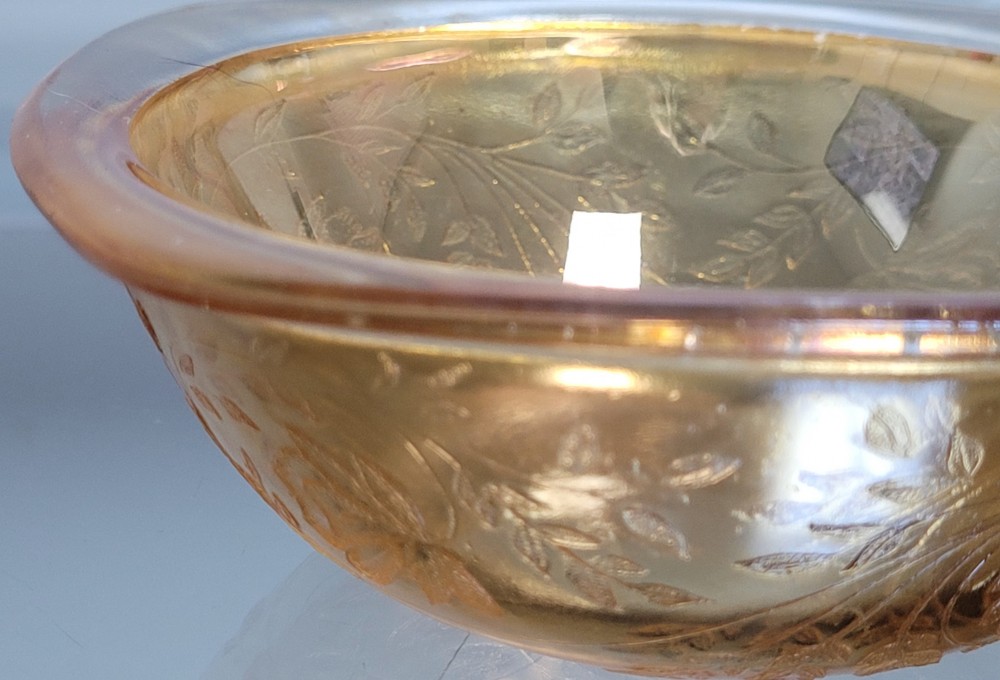 VTG Jeannette Floragold berry bowl 1950s
