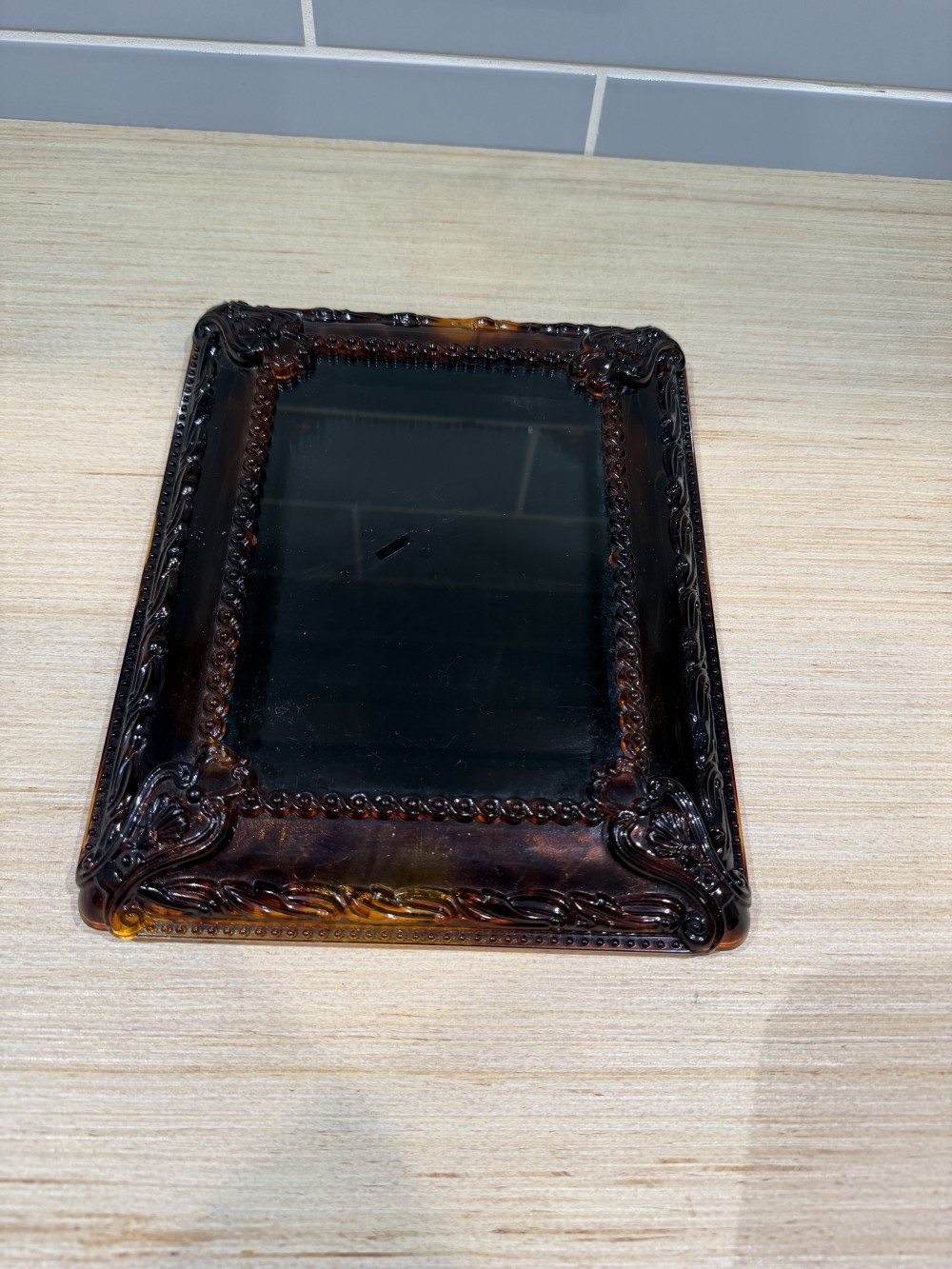 Vintage Amber colored Picture Frame