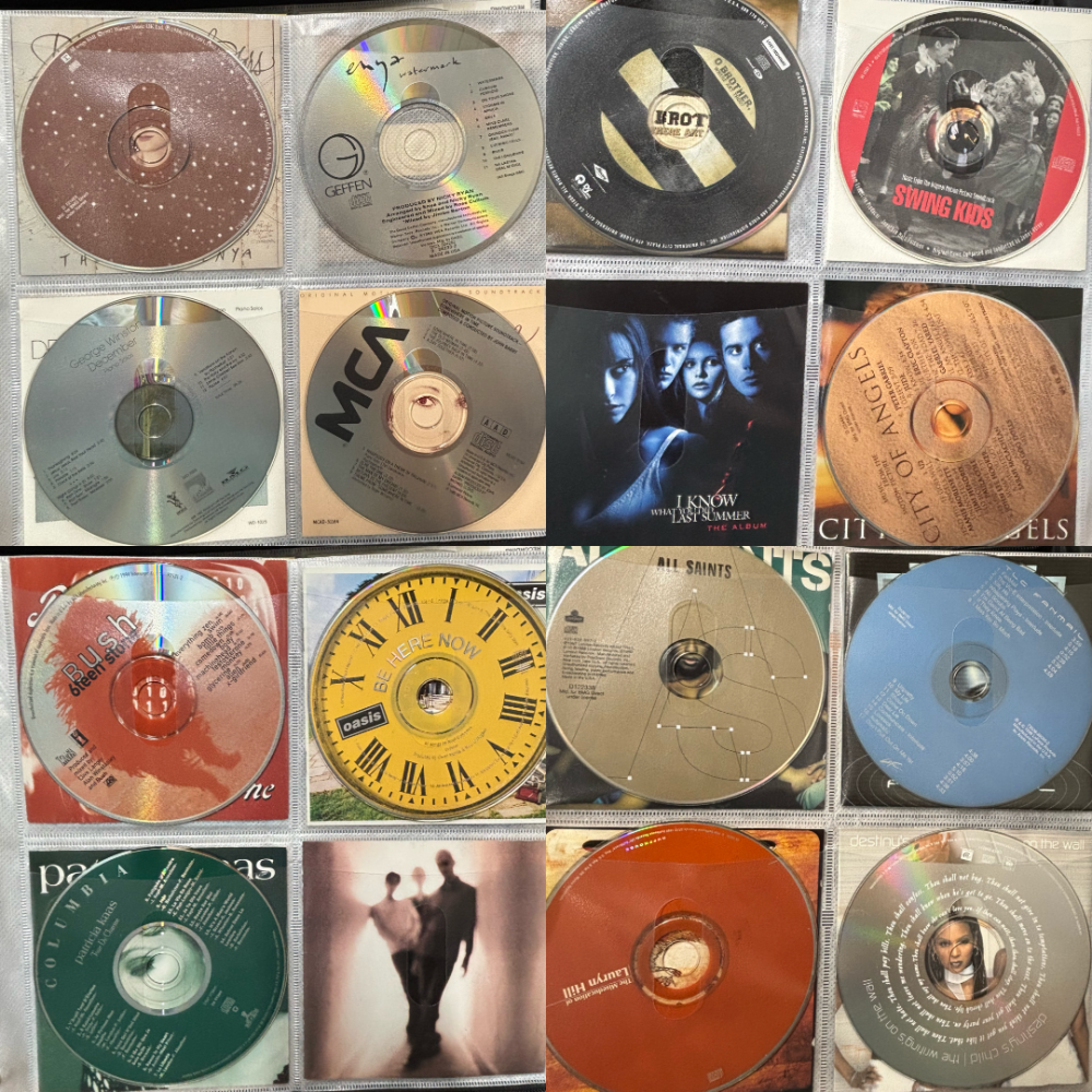 CD Music Collection Binder – 144 CDs Rock Alternative Pop Country Soundtracks w/ Front Inserts Bundled Lot