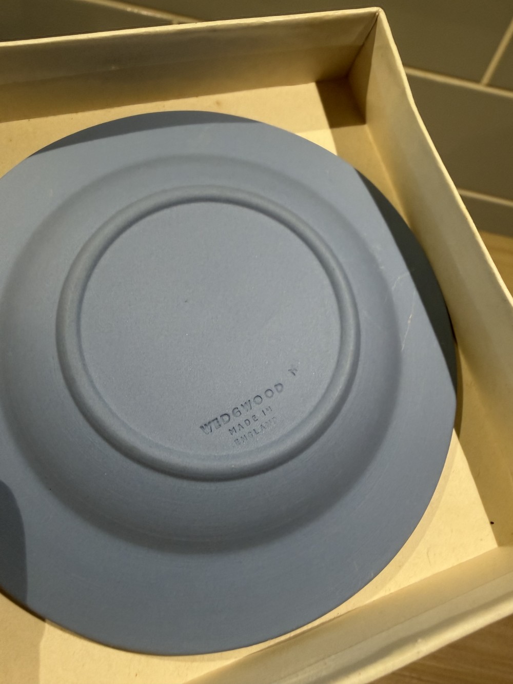 Vintage Wedgewood Blue Trinket Dish