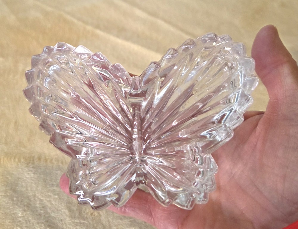 VTG Crystal Butterfly Trinket Dish