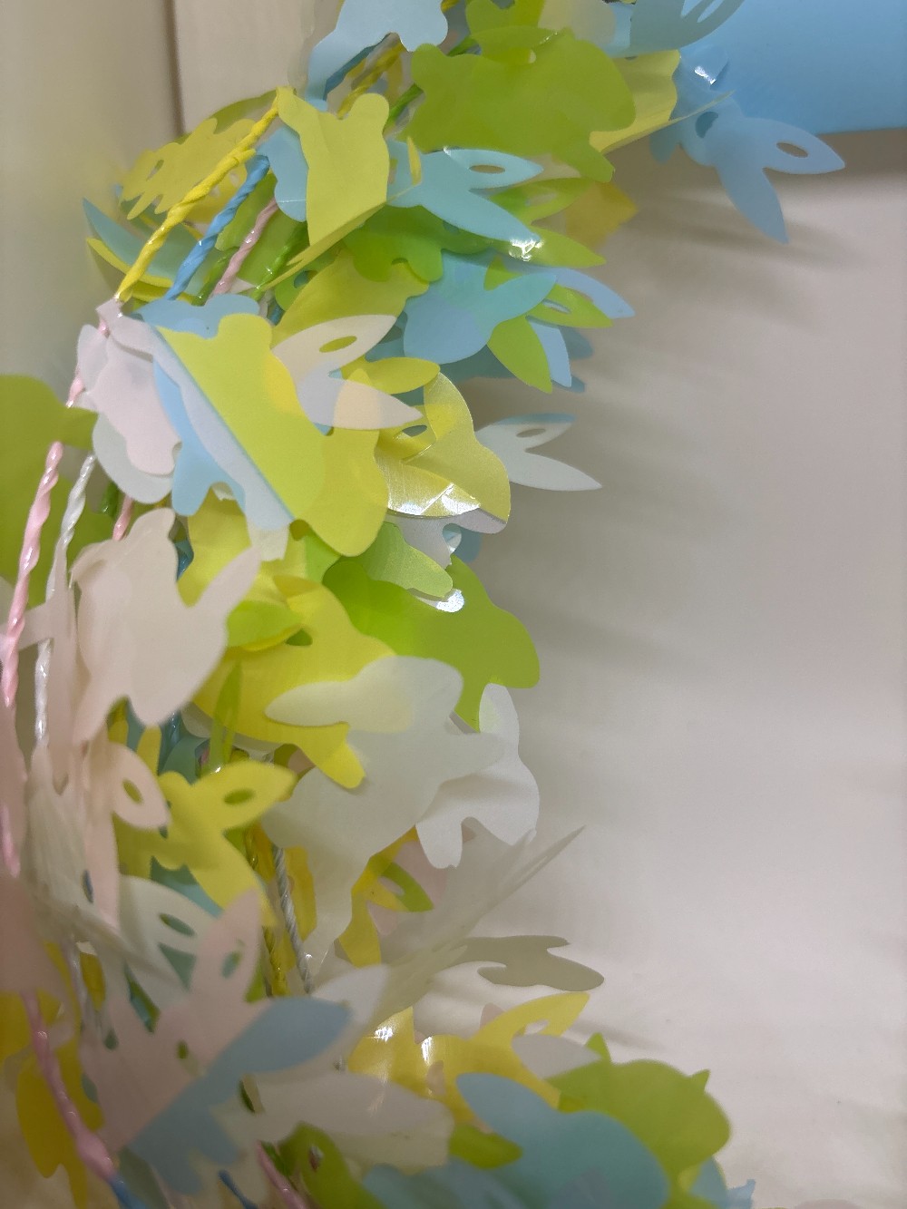 Easter Happy Bunny tinsel garland 25ft