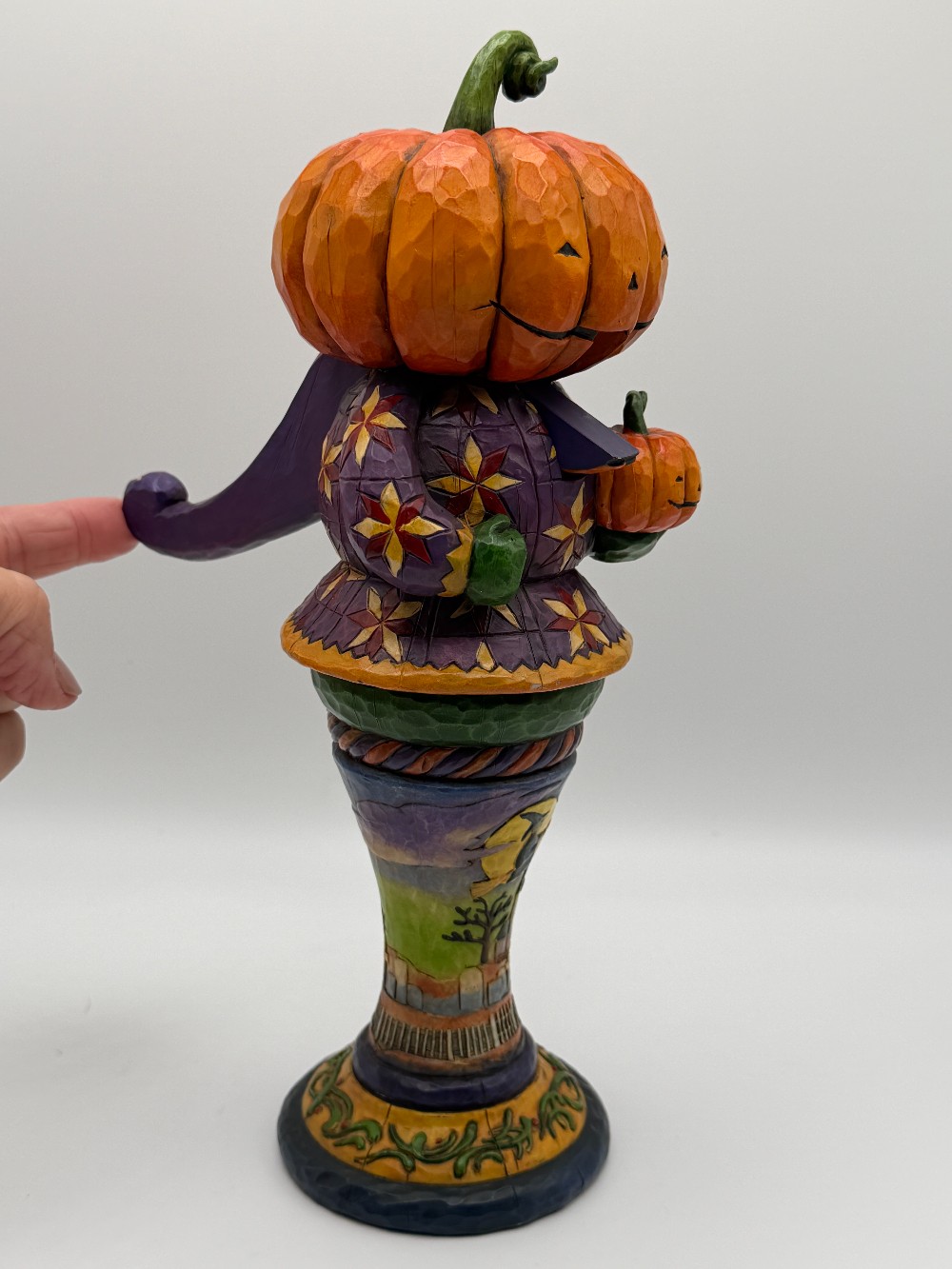 Vintage 2005 Jim Shore Heartwood Creek Frightfully Delightful Pumpkin Halloween Nutcracker