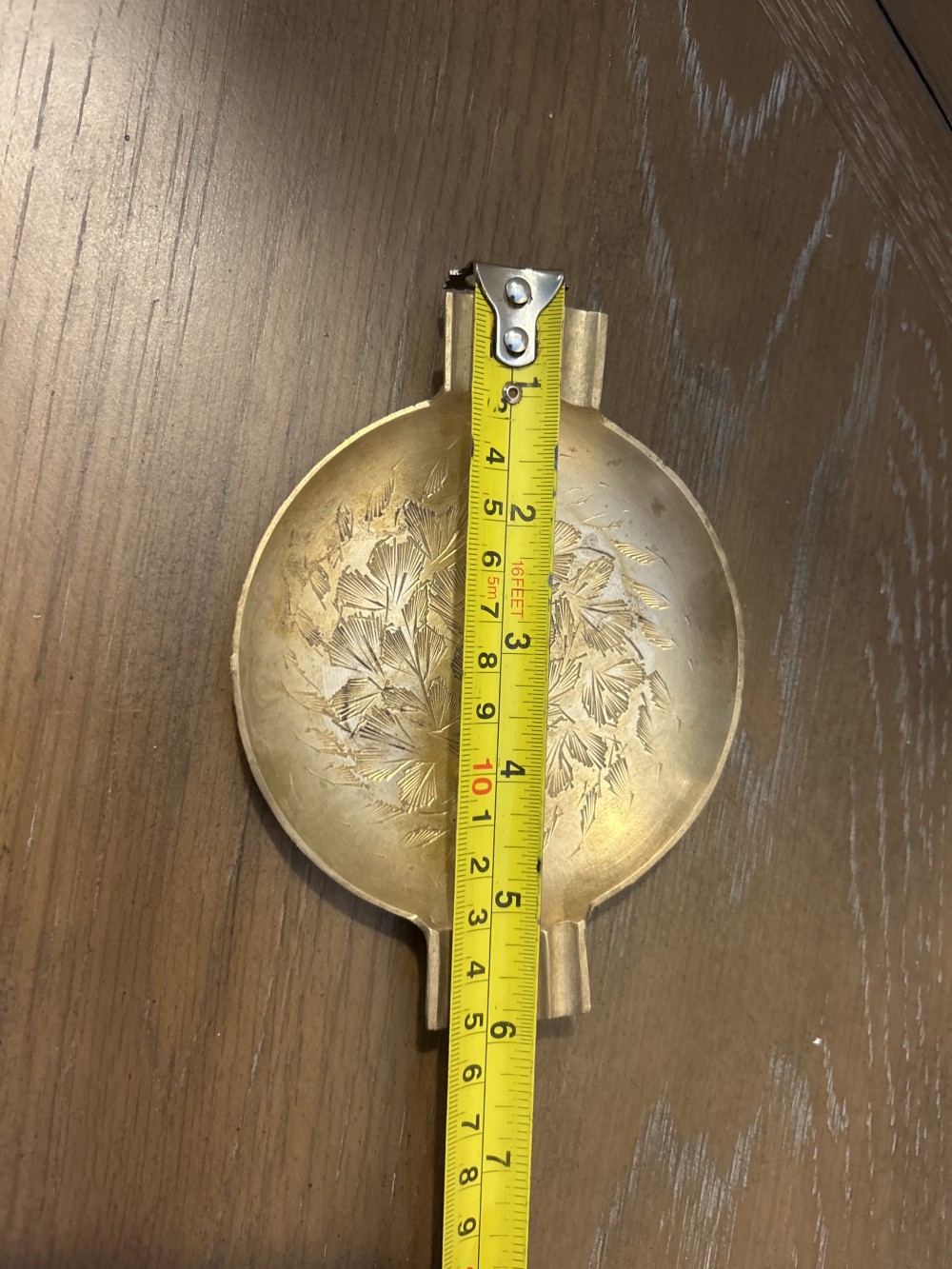 Vintage Etched Brass Dish