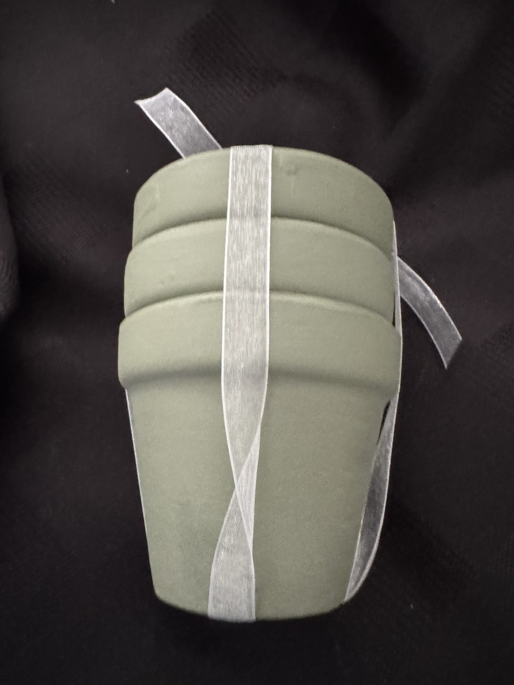 GREEN TERRACOTTA MINATURE POTS