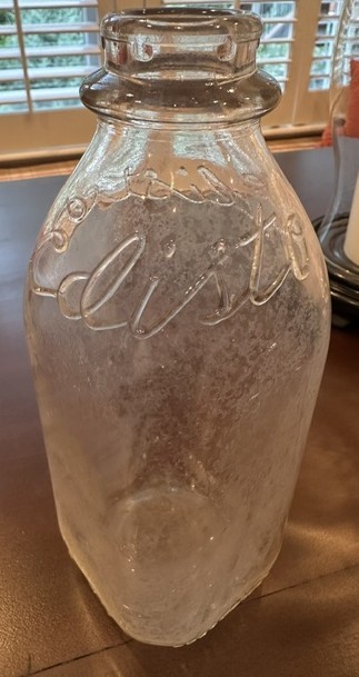 Vtg Edisto Farms Dairy Glass Milk Bottle -old Columbia bottle